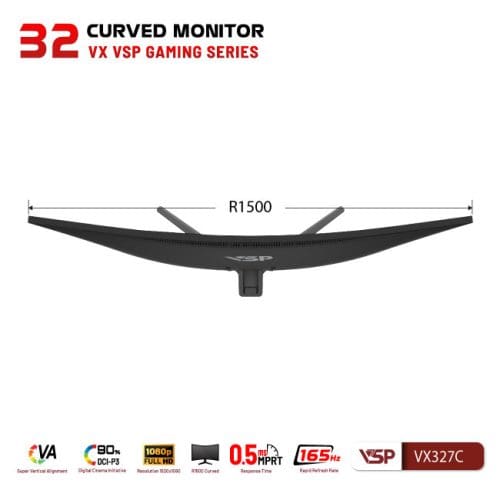 Man hinh Cong VSP VX327C 31.5 inch Full HD VA 165Hz 0.5ms 1