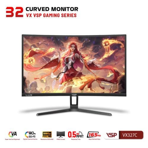Man hinh Cong VSP VX327C 31.5 inch Full HD VA 165Hz 0.5ms