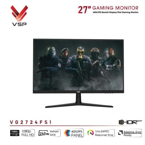 Man hinh Gaming VSP VG2724FS1 27inch IPS FHD 240Hz 1ms FreeSync