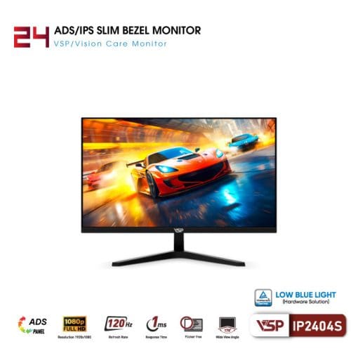 Man hinh VSP IP2404S 23.8 inch Full HD IPS 1ms 120Hz TUV bao ve mat