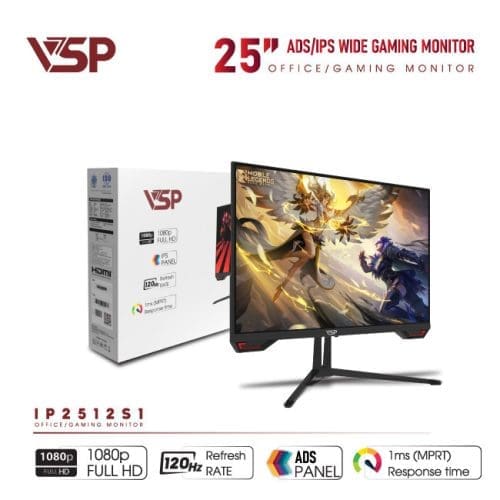 Man hinh VSP IP2512S1 24.5 inch Full HD IPS 120Hz 1ms phang den