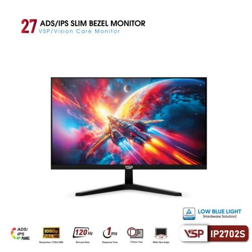 Man hinh VSP IP2702S 27 INCH IPS 1ms 120Hz TUV bao ve mat