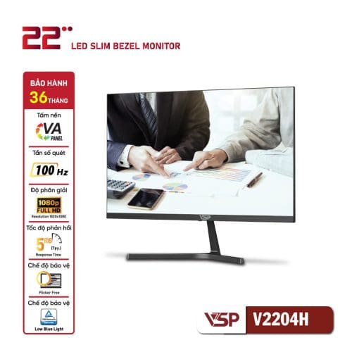 Man hinh VSP V2204H 21.5 inch Full HD VA 100Hz 5ms Black 4