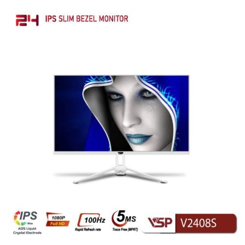 Man hinh VSP V2408S 100Hz 23.8 inch Full HD IPS 2ms White