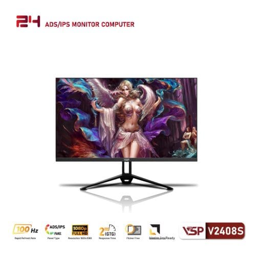 Man hinh VSP V2408S 100Hz 23.8 inch FullHD IPS 2ms Black